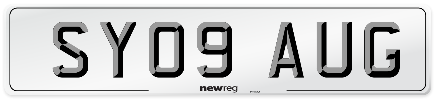 SY09 AUG Number Plate from New Reg